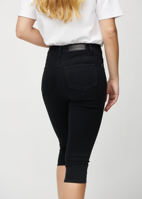 Sorte capris til kvinder fra Perfect Jeans